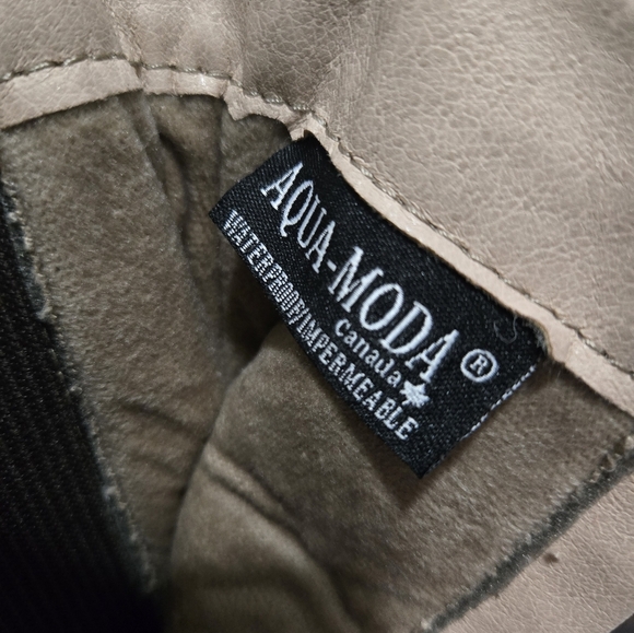 Aqua Moda CANADA- NEW- Waterproof Suede Camel Boots. Size 39/8-8.5 - Picture 10 of 12